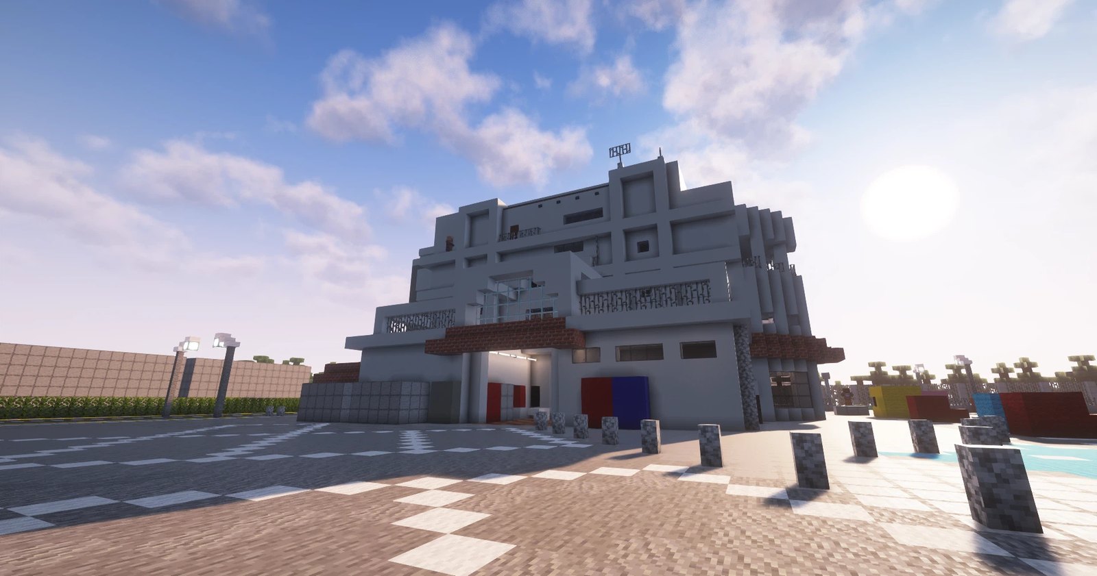 マインクラフトで再現した道の駅かでな